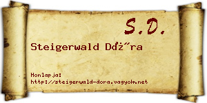 Steigerwald Dóra névjegykártya