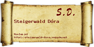Steigerwald Dóra névjegykártya